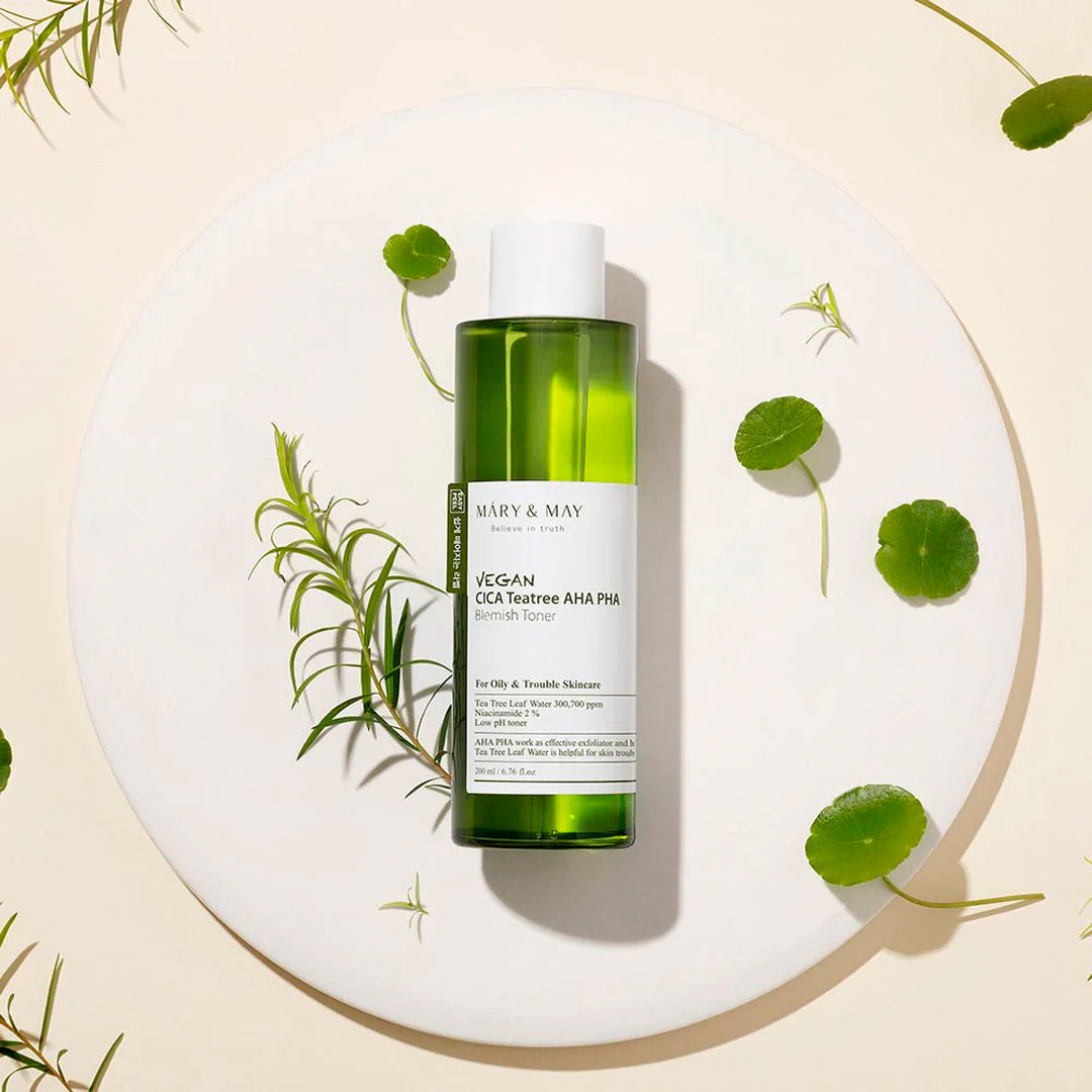 Tónico Vegano Vegan Cica Teatree AHA PHA Blemish Toner MARY&NAY
