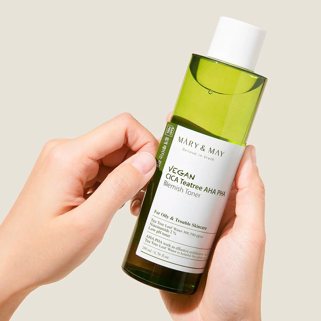 Tónico Vegano Vegan Cica Teatree AHA PHA Blemish Toner MARY&NAY
